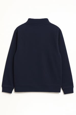 Markapia Man Erkek Lacivert Dik Yaka Fermuarlı İçi Polarlı Sweatshirt