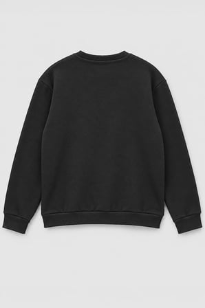 Markapia Man Erkek Bisiklet Yaka İçi Polarlı Düz Antrasit Sweatshirt