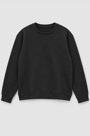 Markapia Man Erkek Bisiklet Yaka İçi Polarlı Düz Antrasit Sweatshirt
