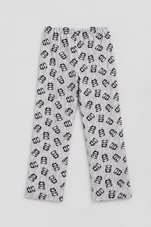 Markapia Woman Kadın Panda Desenli Gri Polar Pijama Altı