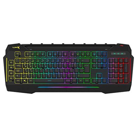 Turbox Giantpeak USB Kablolu Rgb Makro Gaming Klavye Standart Q Sese Duyarlı RGB Işıklı Macrolu Telefon Tutacaklı