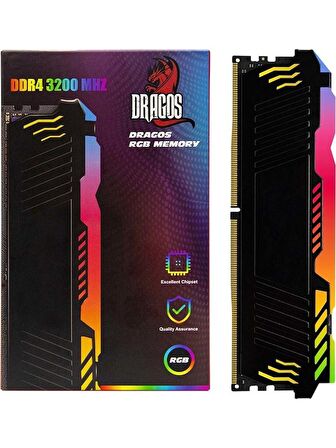 Dragos Edgehorizon N 8gb Ddr4 3200MHZ Siyah Rgb Pc Ram