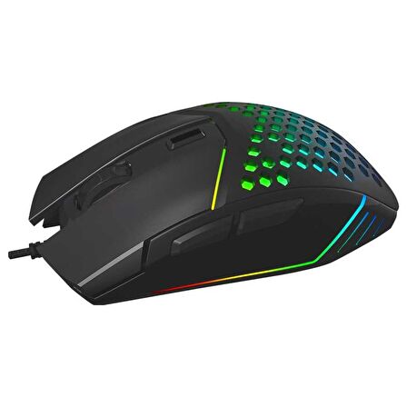 Everest SM-GX19 ANGARD 7200Dpi Usb Kablolu Siyah Gaming Optik Örgü Kablolu Oyuncu Mouse