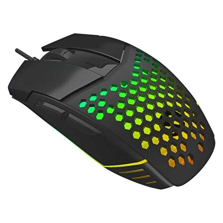 Everest SM-GX19 ANGARD 7200Dpi Usb Kablolu Siyah Gaming Optik Örgü Kablolu Oyuncu Mouse