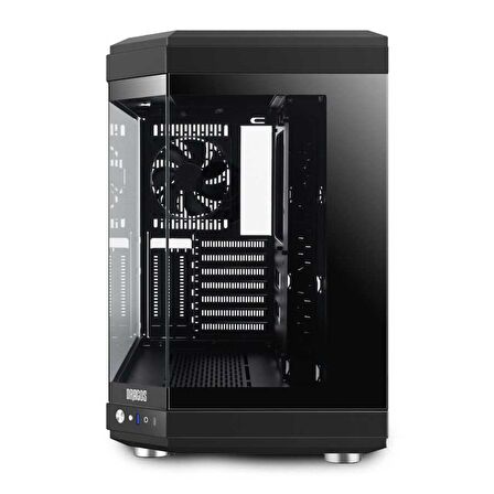 Dragos North 1x Fan USB 3.0 + Type C ATX Mid Tower  Panoramik Temperli Cam Gaming Bilgisayar Kasası Siyah
