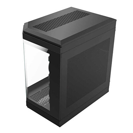 Dragos North 1x Fan USB 3.0 + Type C ATX Mid Tower  Panoramik Temperli Cam Gaming Bilgisayar Kasası Siyah