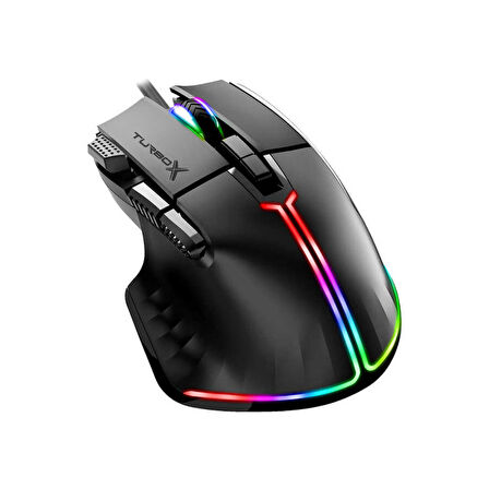 Turbox TR-XM20 20000 DPI Usb Kablolu Siyah RGB Gaming Optik Mouse