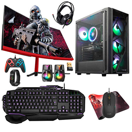 Turbox Tx4782 i5 10400F 16GB Ram 1TB SSD 6GB GTX1660Ti GDDR6 27 Curved Oyuncu Masaüstü Bilgisayarı