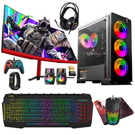 Turbox Tx4823 i7 2600 16GB Ram 1TB SSD 8GB RX580 GDDR5 Ekran Kartı 23.6 Curved Monitör Bilgisayar