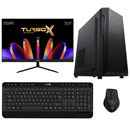 Turbox Tx4873 Intel Core i5 12400 16GB DDR5 Ram 512GB NVMe 21.5 inç FHD Monitör Ofis Bilgisayarı