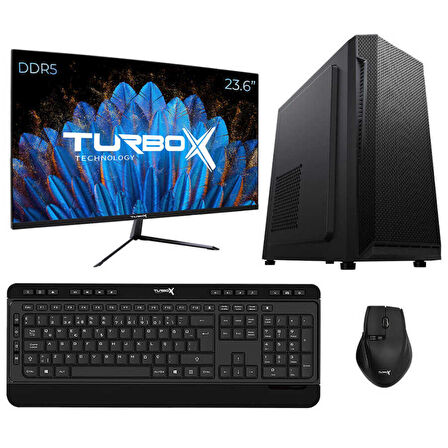 Turbox Tx4885 Intel Core i5 12400 16GB DDR5 Ram 512GB NVMe 23.6 inç FHD Monitör Ofis Bilgisayarı
