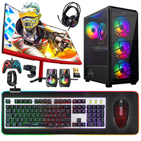 Turbox Tx5015 Ryzen 5 3600 16GB 512GB SSD GTX1050Ti 4GB 23.6 Curved Oyuncu Bilgisayarı