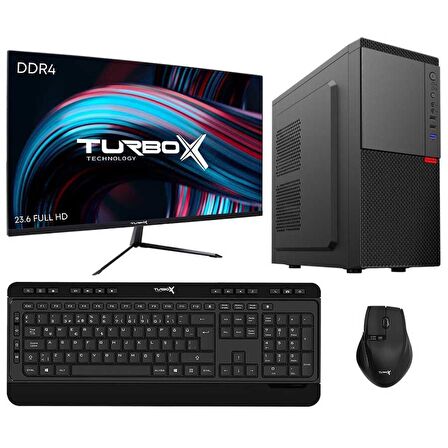 Turbox Tx5090 Intel Core i7 14700 16GB DDR4 Ram 1TB M.2 NVMe 23.6 inç FHD Masaüstü Ofis Bilgisayarı