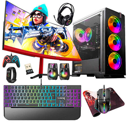 Turbox Tx5108 Intel Core i7 6700 16GB Ram 512GB SSD 8GB RX580 GDDR5 23.6 Curved Oyuncu Bilgisayarı