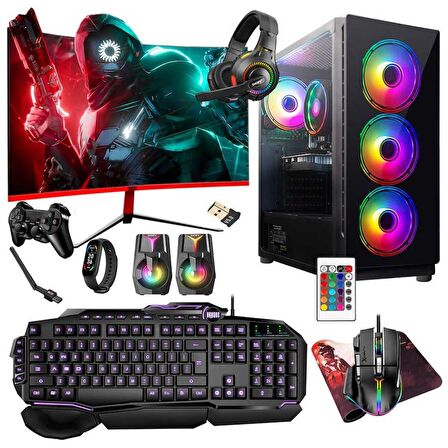 Turbox Tx5313 i5 9400F 32GB 512GB SSD 4GB GTX1050Ti 27 inç 165Hz Monitör Oyuncu Masaüstü Bilgisayarı
