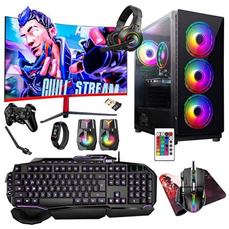 Turbox Tx5291 i5 9400F 32GB Ram 1TB SSD 8GB RX580 27 inç 100Hz Curved Oyuncu Masaüstü Bilgisayarı
