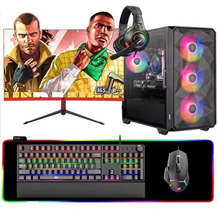 Dragos DRx6829 i5 10400F 32GB Ram 1TB NVMe RTX3050 27 inç 165Hz Curved Oyuncu Masaüstü Bilgisayarı