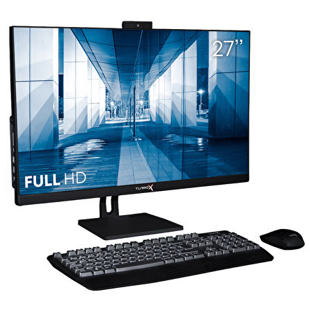 Turbox TAx1200 i7 10700 32GB DDR4 1TB NVMe Intel UHD 630 G.Kartı 27 inç FHD BT Webcam All in One PC
