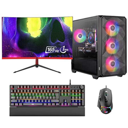 Dragos DRx6904 i7 10700F 16GB 512GB NVMe 6GB RTX3050 23.6 165Hz Curved Oyuncu Masaüstü Bilgisayarı