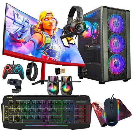 Turbox Tx5427 i5 6400 16GB Ram 512GB SSD 4GB GTX1050Ti 23.6 inç Curved Oyuncu Masaüstü Bilgisayarı