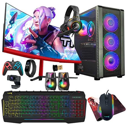 Turbox Tx5419 i5 6400 16GB Ram 512GB SSD 4GB RX560 23.6 inç Curved Oyuncu Masaüstü Bilgisayarı