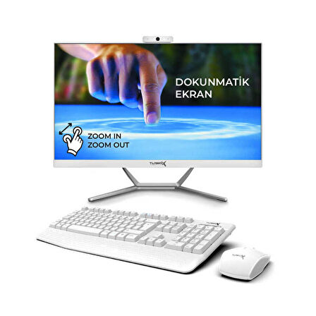Turbox TAx1386 i5 12450H 16GB DDR4 256GB SSD 23.8 Full HD Dokunmatik BT Webcam WiFi All in One PC