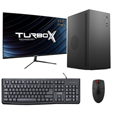 Turbox Tx5929 i5 9400 8GB DDR4 Ram 512GB SSD 23.8 inç FHD Monitör Masaüstü Ofis Hazır Sistem