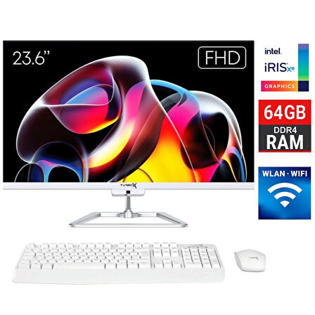 Turbox TAxPro14 i7 1265U 64GB DDR4 Ram 2TB SSD 23.6 inç FHD Bluetooth Webcam WiFi All in One PC