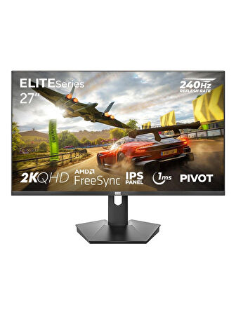 Dragos ElıteSerıes E270QHD240 1Ms 240Hz 27'' 2560x1440 QHD FreeSync IPS Oyuncu Monitorü 