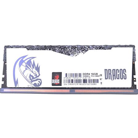 Dragos Sirius Vega M 16GB 3200MHz  CL22 1.2V DDR4 Beyaz Soğutuculu RGB Bellek