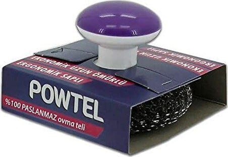 Efe Mark Powtel Paslanmaz Krom Saplı Bulaşık Teli 4'lü Eko Set