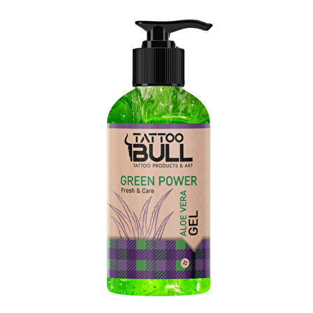 TattooBull Green Power Stencil Gel 240 ml - Dövme Transfer Jeli