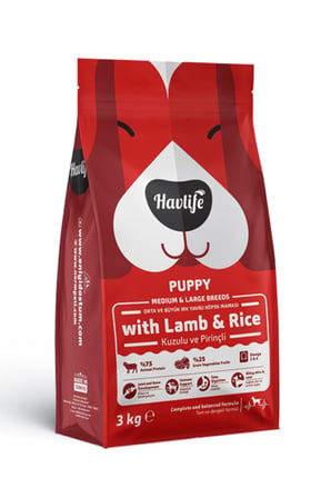 Havlife Kuzulu Ve Pirinçli Orta Ve Büyük Irk Yavru Köpek Maması 3 Kg