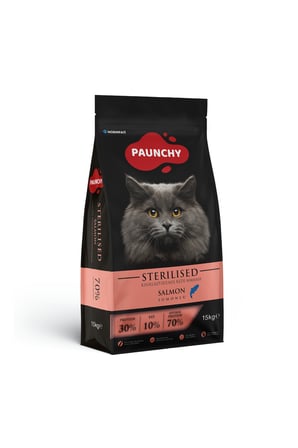 PAUNCHY Somonlu ve Hamsili Kısırlaştırılmış Yetişkin Kedi Maması 15 Kg
