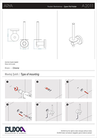 Duxxa Arya Yedek Bekletme Kağıtlık Altın A.2011.A