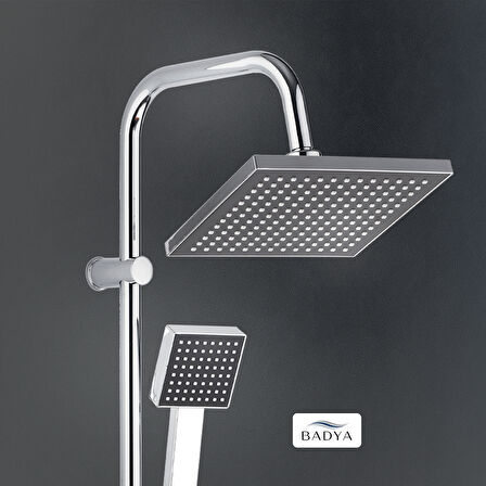 Quadro 200 Tepe Duş Seti Krom D.199.4.2