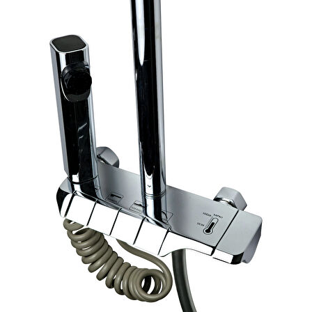 Duxxa Piano Bataryalı Duş Seti Krom DP.100