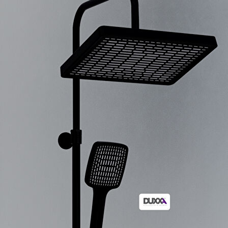 DUXXA Atlas Rain Duş Seti Mat Siyah D.114.MS 3 Yıl Garanti