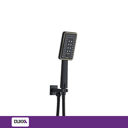 Duxxa Pera Kare Termostatik Ankastre Duş Seti Siyah D.052.MS