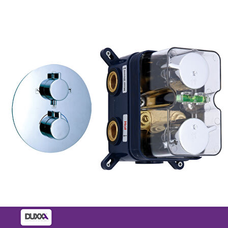Duxxa Pera Oval Termostatik Ankastre Duş Seti Krom D.054