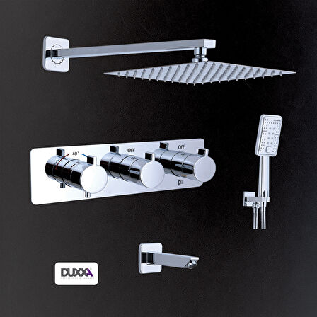 Duxxa Milano Termostatik Ankastre Duş Seti Krom D.056