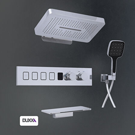 Duxxa Prime Ankastre Duş ve ısı Ayarlı Batarya Seti Krom D.058