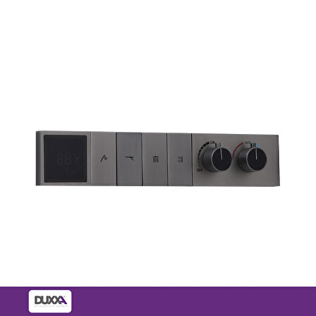 Duxxa Royal Ankastre Duş ve Termostatik Batarya Seti Gun Gray D.059