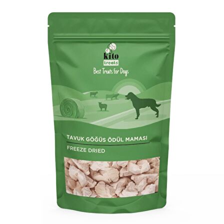 Kito Freeze Dried Tavuk Göğüs Ödül Maması 30 gr (Köpekler için)