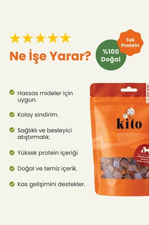 Kito Freeze Dried Somon Ödül Maması Kediler İçin 