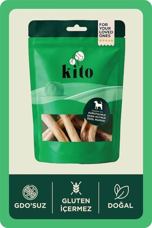 kito dana kuyruk çiğnemelik köpek ödül maması , glutensiz, organik 100 gr