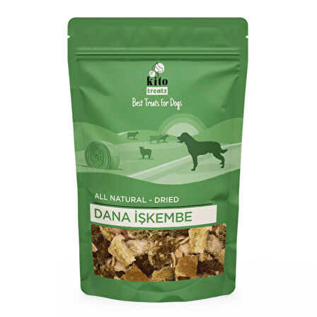 Kito Dana İşkembe Çiğnemelik Köpek Ödül Maması %100 Doğal, Glutensiz, Organik 100 gr