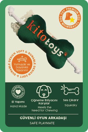 Kito Toys Kemik Peluş Köpek Oyuncağı