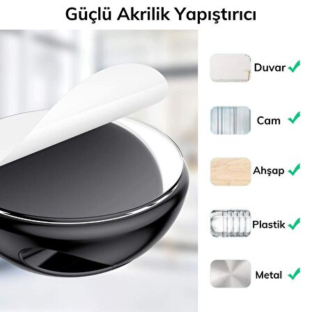 BUFFER® Çok Amaçlı Kablo Tutucu Akrilik Güçlü Yapışkanlı Organizer Düzenleyici 16 Parça Set