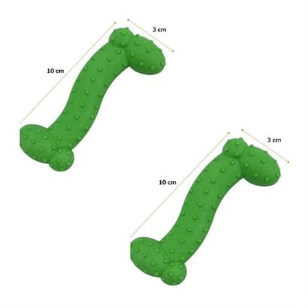 BUFFER® Tiny Kemik Oyuncağı Tırtıklı Yüzey Küçük Kemik Plastik Köpek Oyuncağı